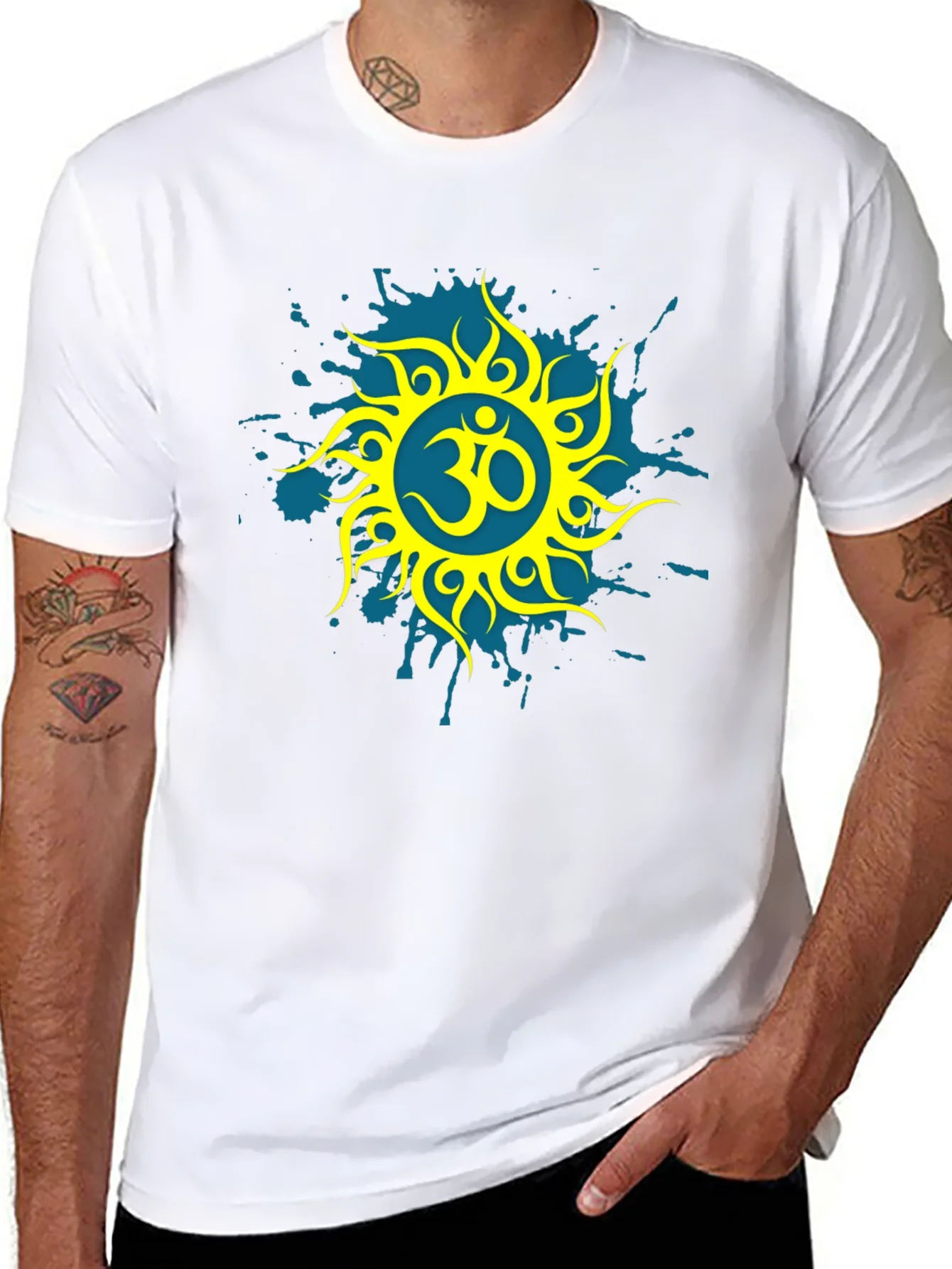 Om Symbol Graphic Tee - Stylish Black T-Shirt