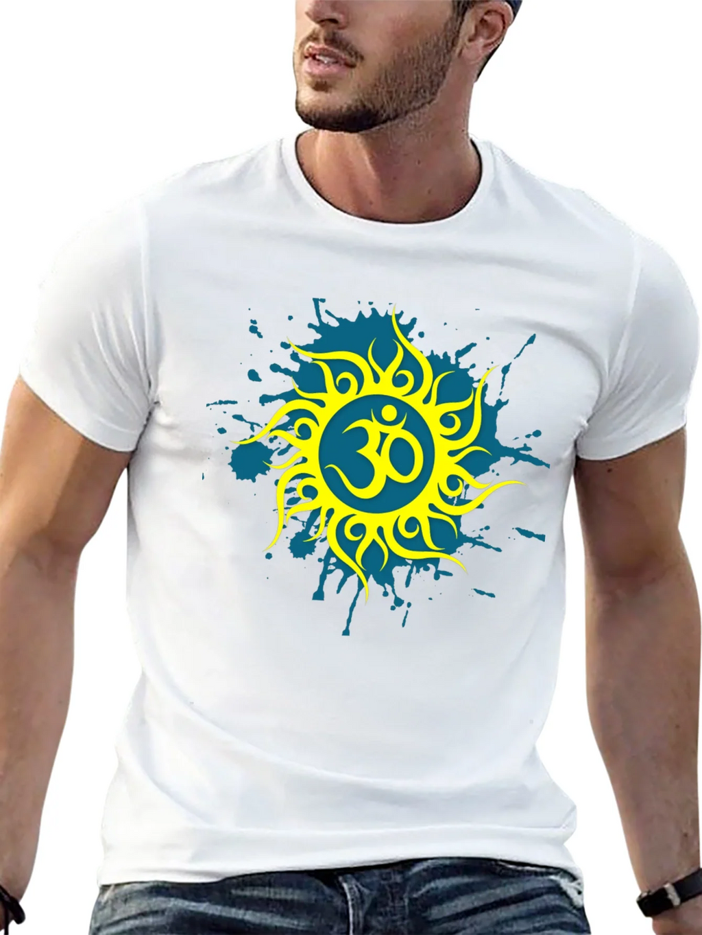Om Symbol Graphic Tee - Stylish Black T-Shirt