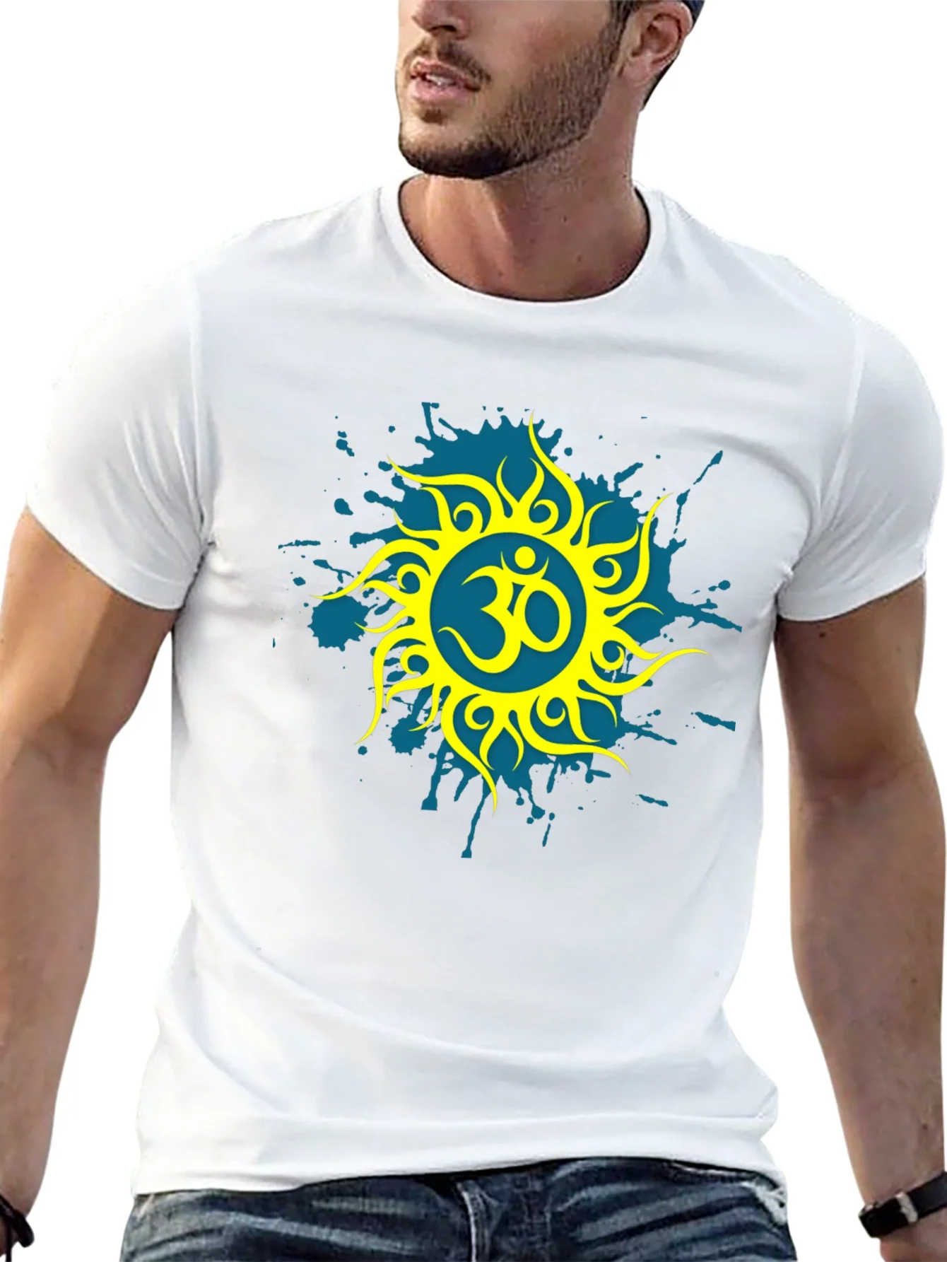 Om Symbol Graphic Tee - Stylish Black T-Shirt