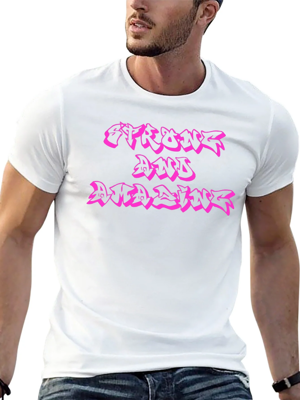 Strong and Amazing Black T-Shirt