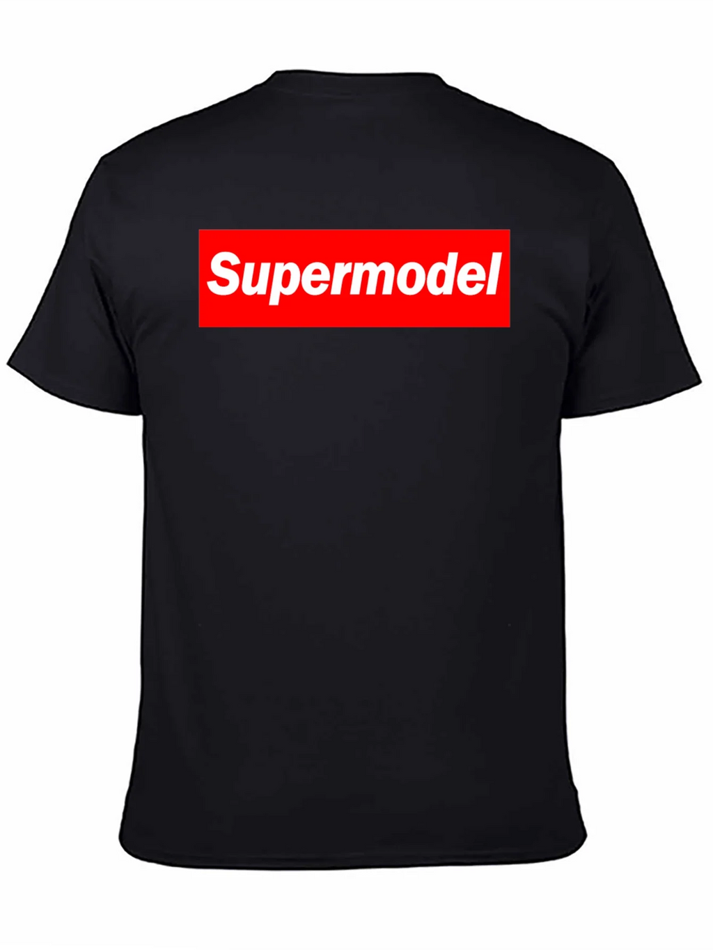 Supermodel Graphic Tee - Red Box Logo Design