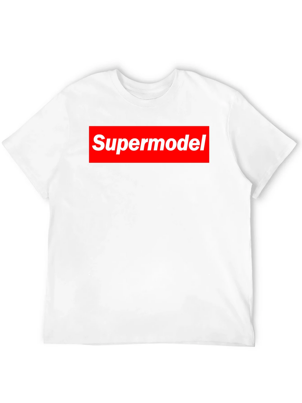 Supermodel Graphic Tee - Red Box Logo Design