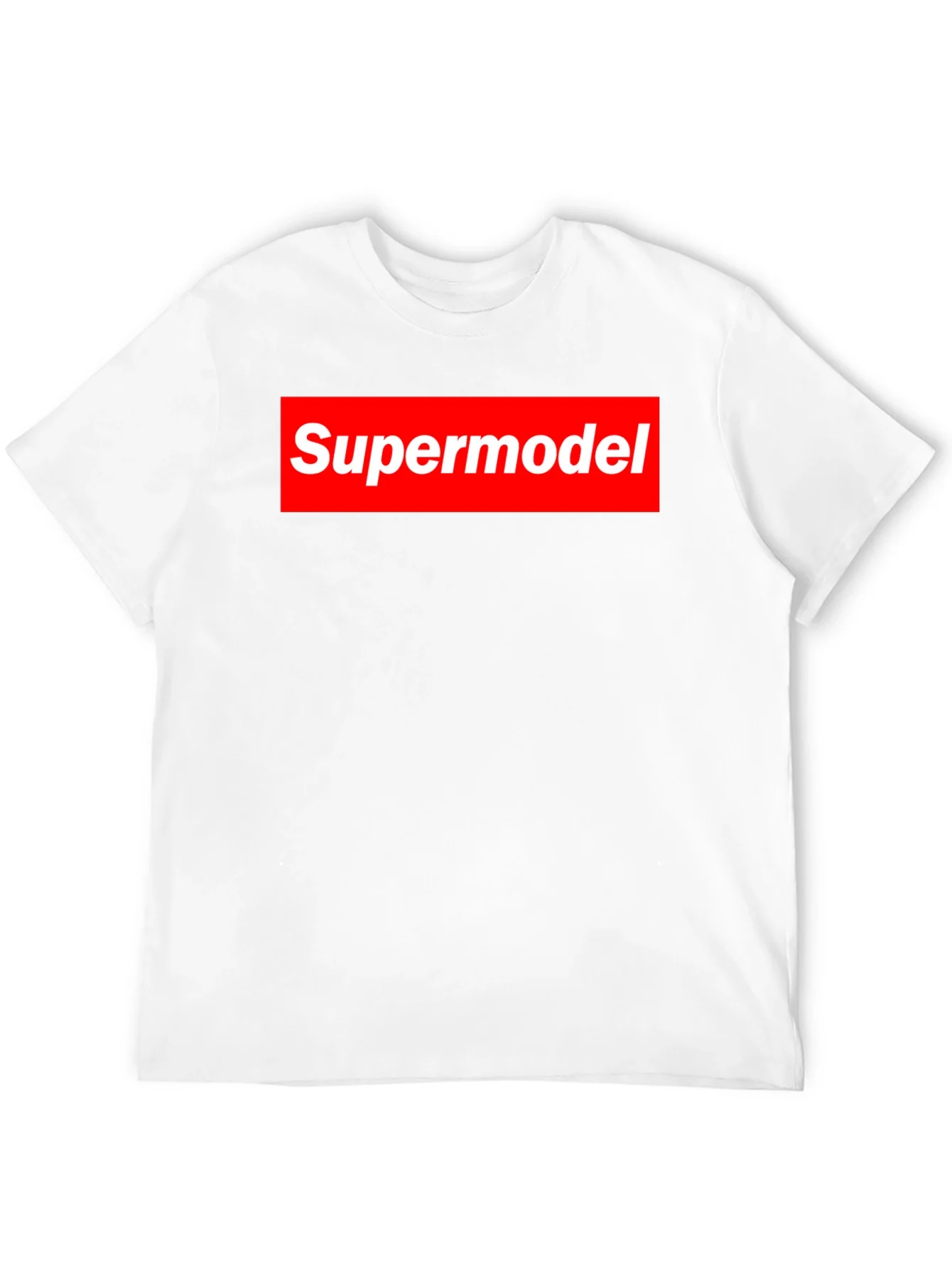 Supermodel Graphic Tee - Red Box Logo Design