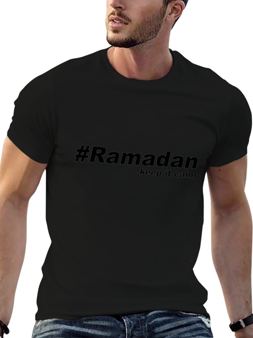 #Ramadan Keep Calm Black T-Shirt