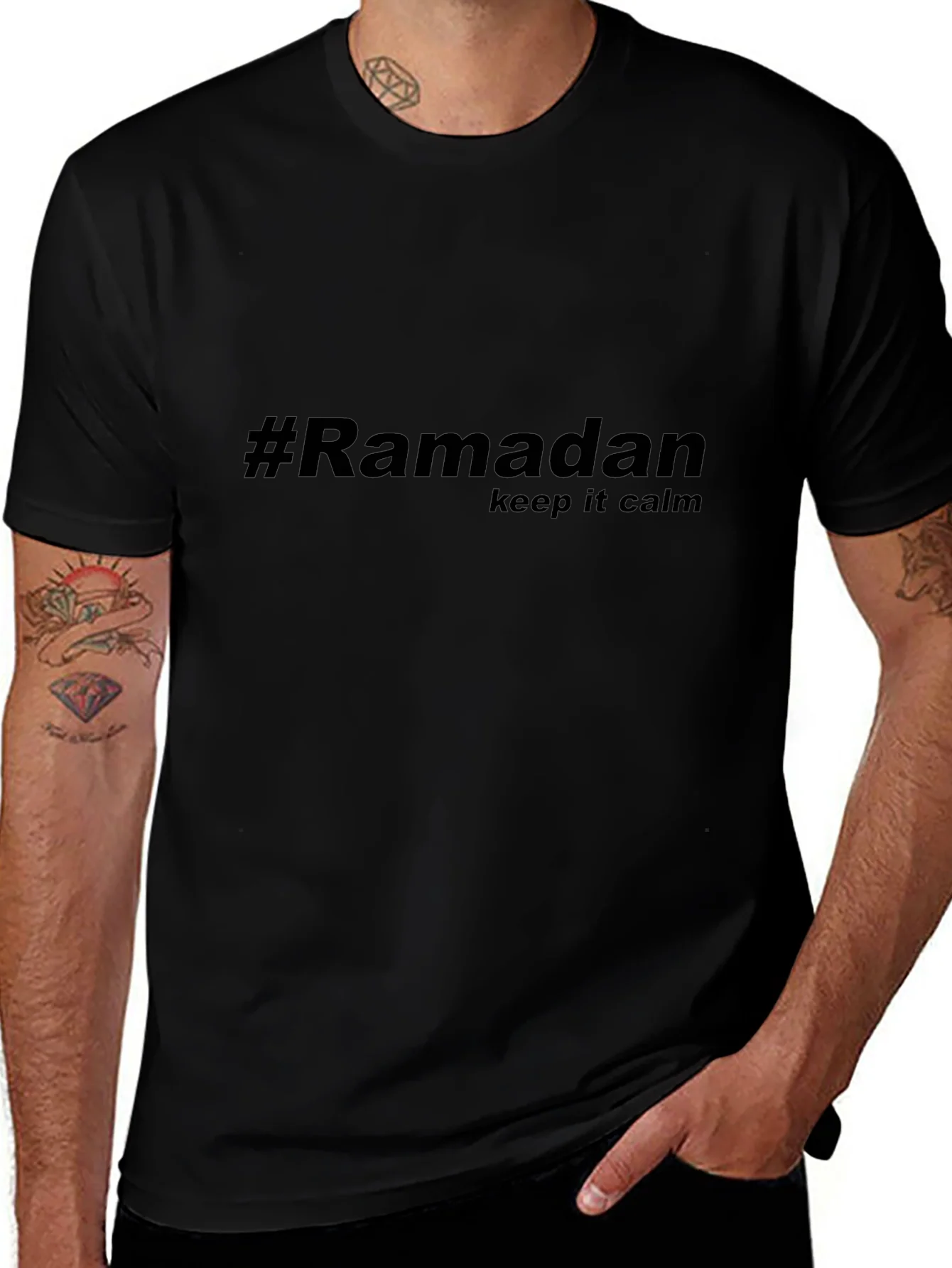 #Ramadan Keep Calm Black T-Shirt