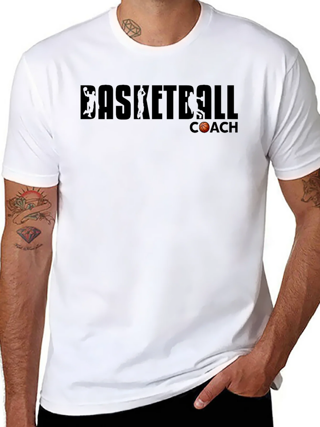 Basketball Coach T-Shirt - Black Graphic Tee