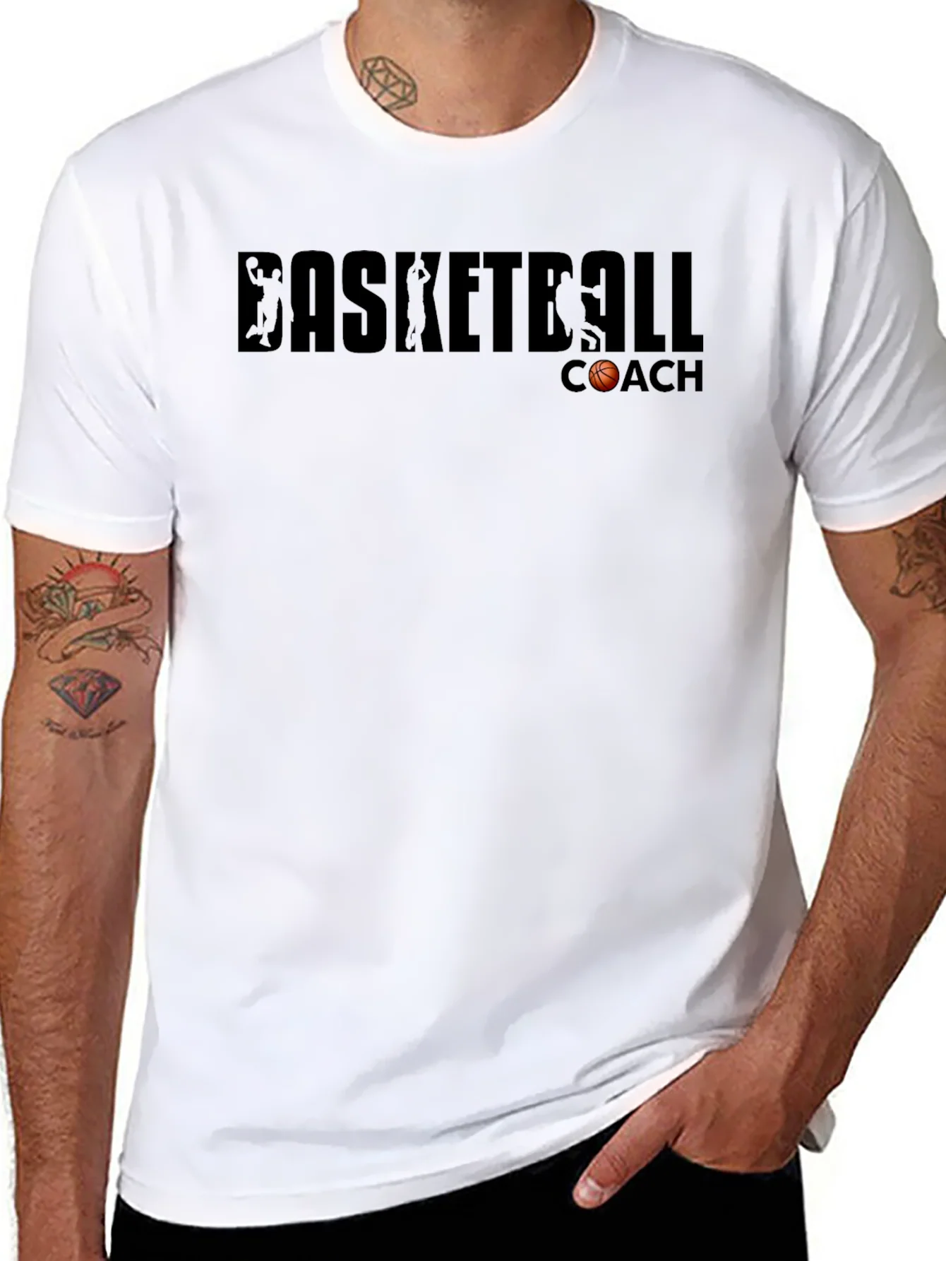 Basketball Coach T-Shirt - Black Graphic Tee