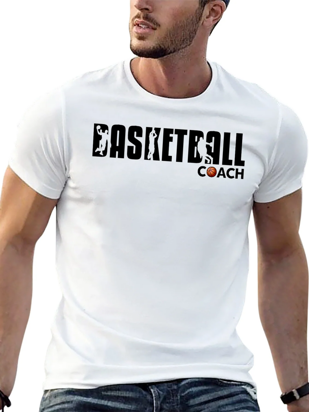 Basketball Coach T-Shirt - Black Graphic Tee