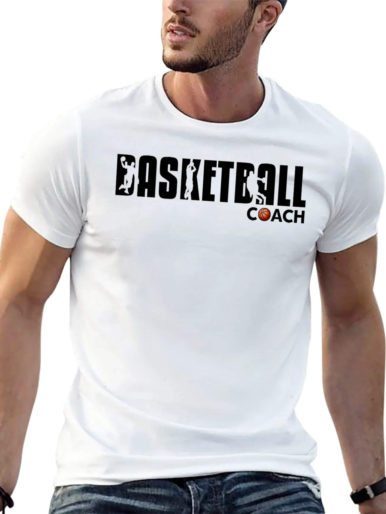 Basketball Coach T-Shirt - Black Graphic Tee