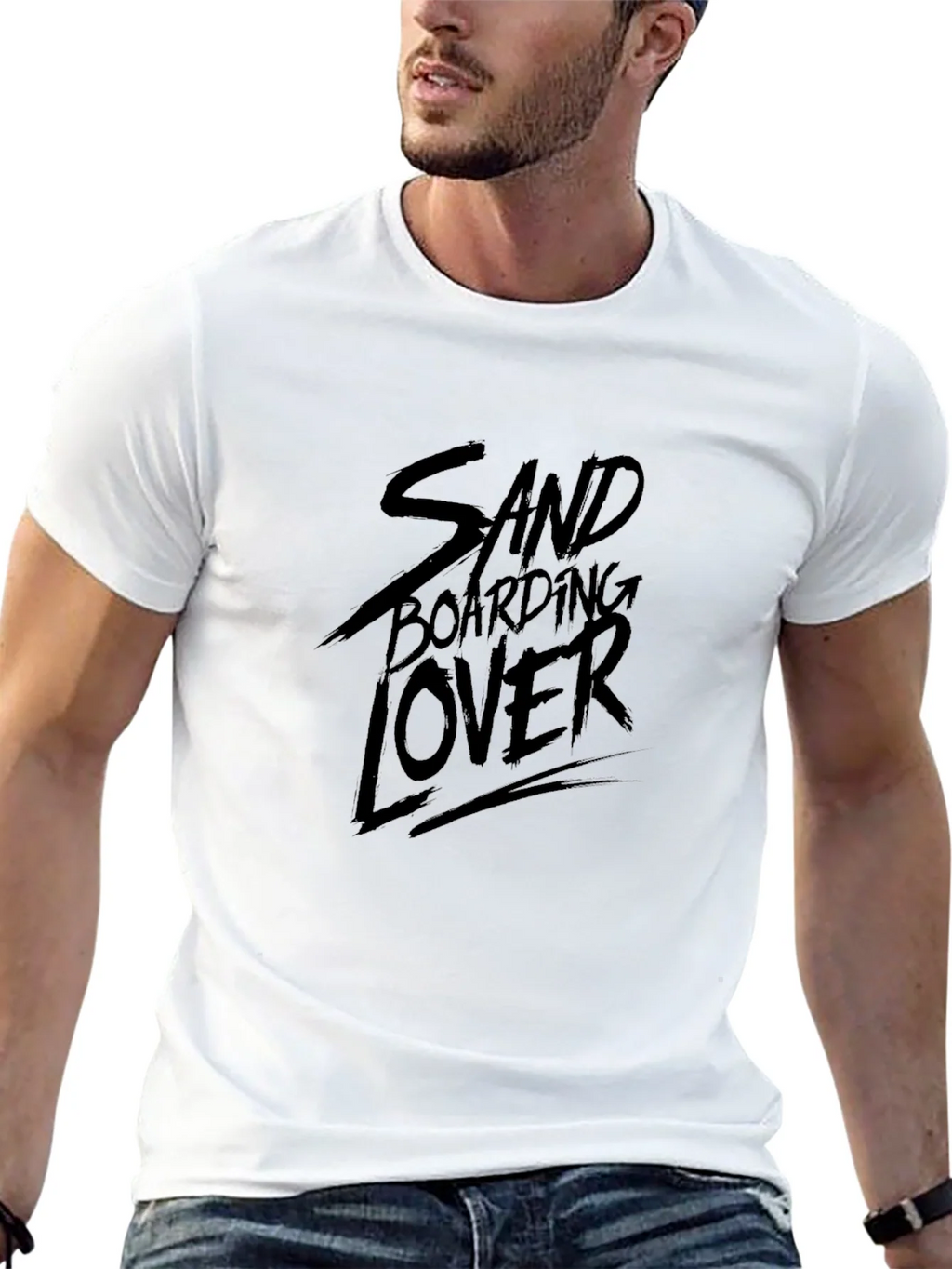 Sandboarding Lover T-Shirt - Black Graphic Tee