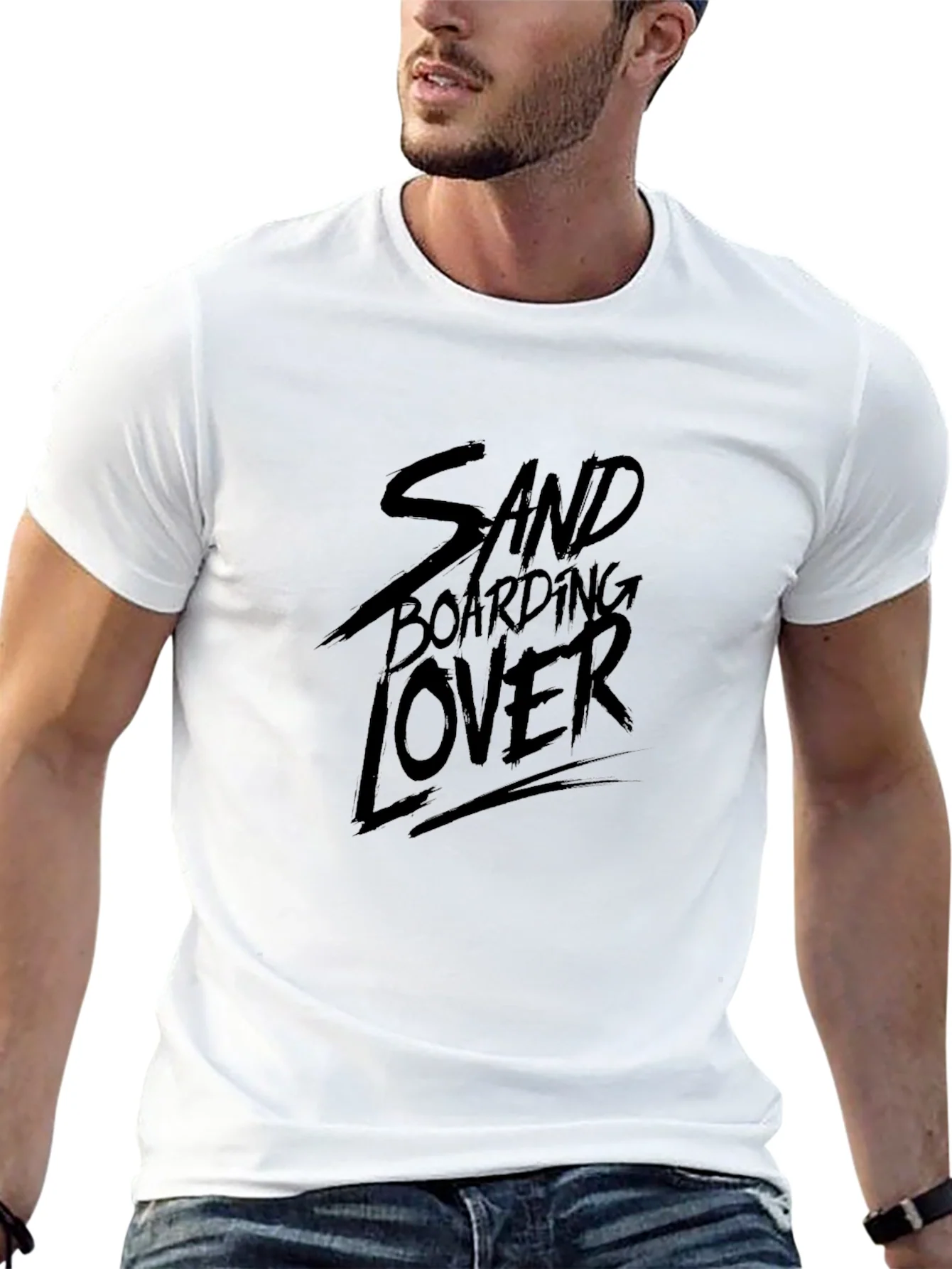 Sandboarding Lover T-Shirt - Black Graphic Tee