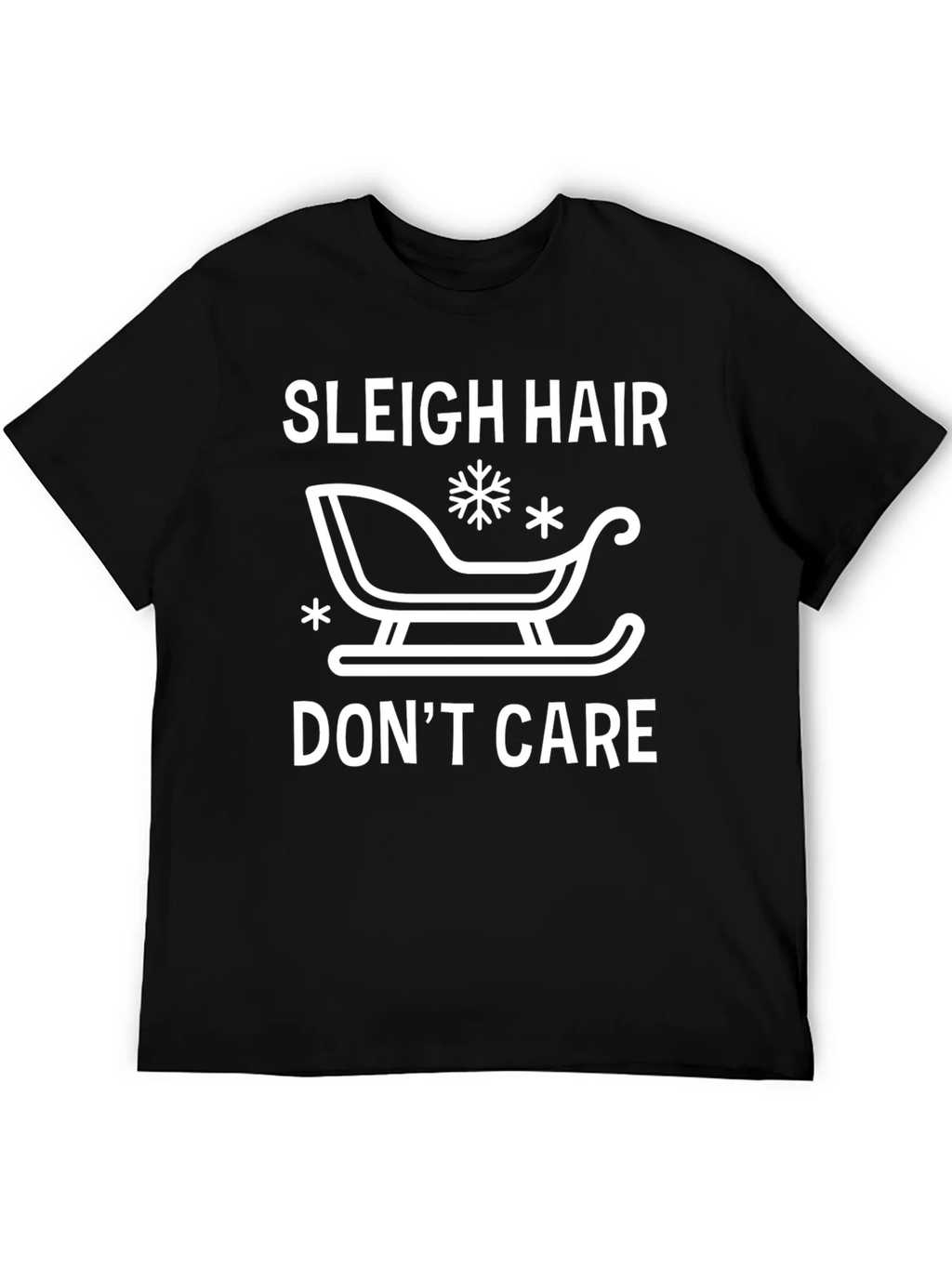 Sleigh Hair Dont Care Graphic Tee - Black
