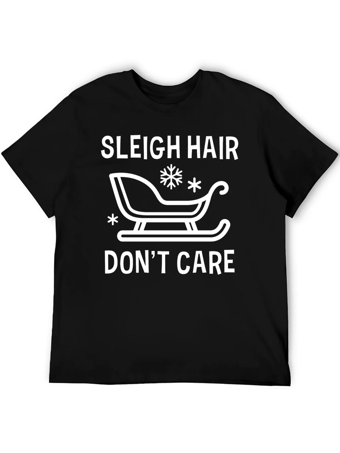 Sleigh Hair Dont Care Graphic Tee - Black