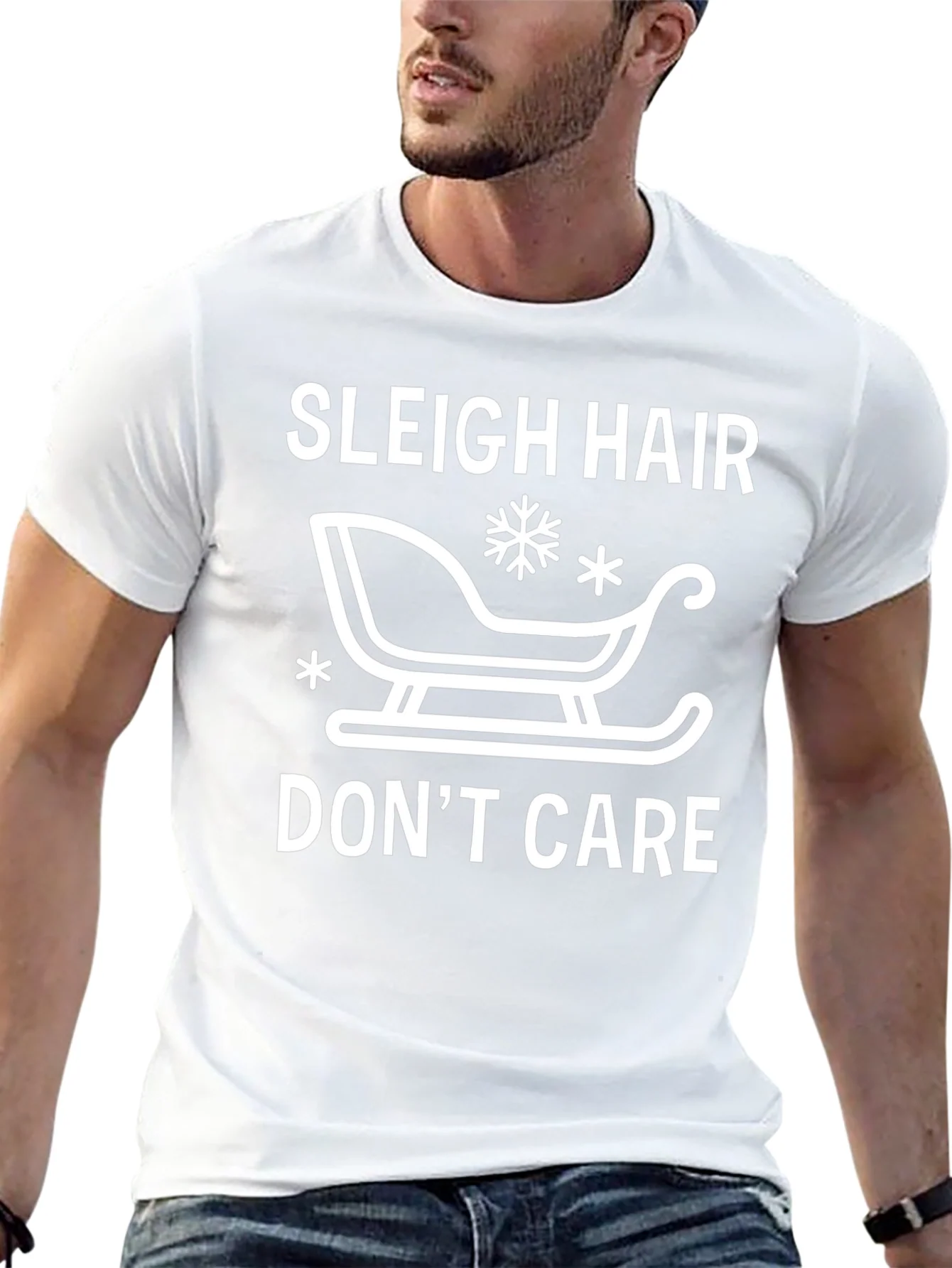Sleigh Hair Dont Care Graphic Tee - Black