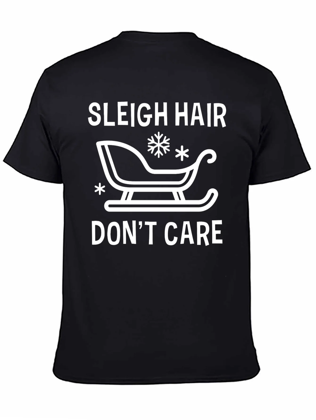 Sleigh Hair Dont Care Graphic Tee - Black