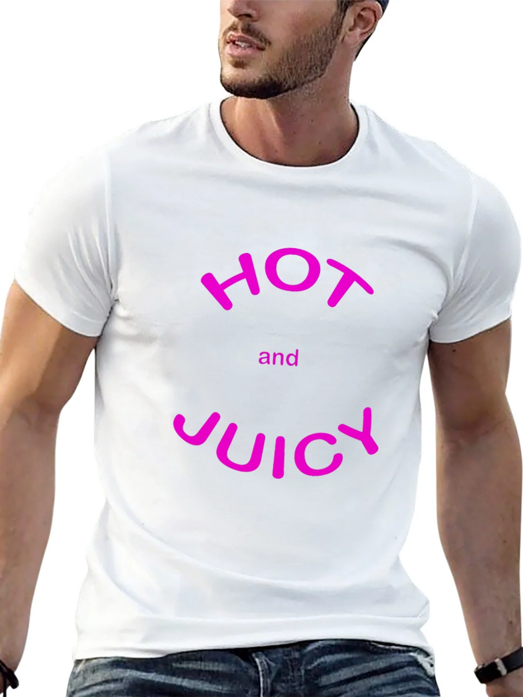 Hot and Juicy Graphic Tee - Black Cotton Blend
