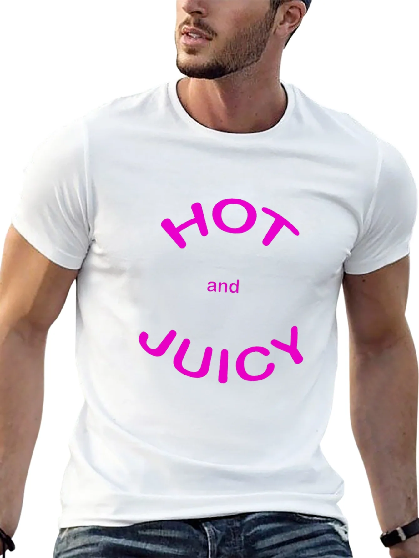 Hot and Juicy Graphic Tee - Black Cotton Blend