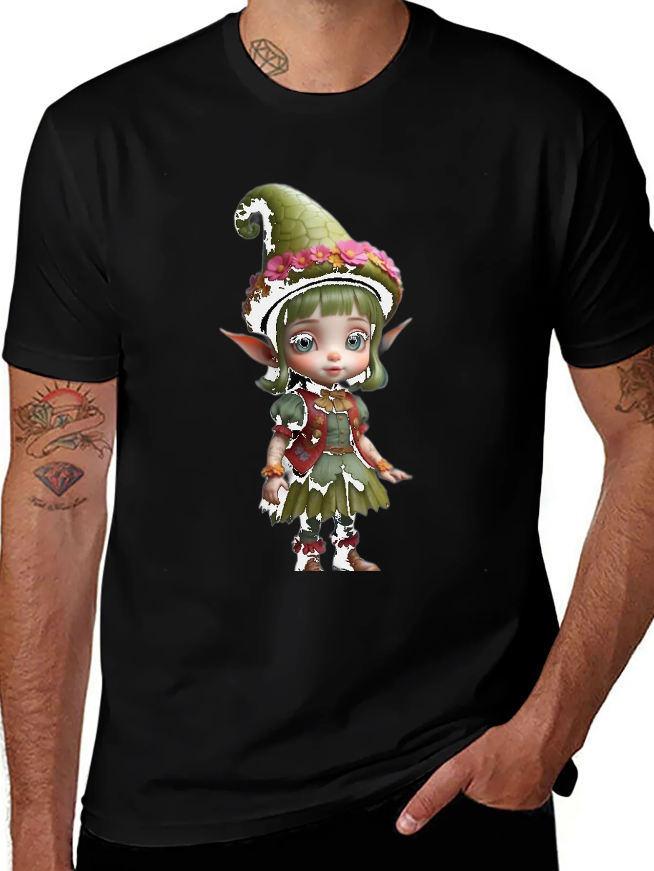 Whimsical Elf Graphic Tee