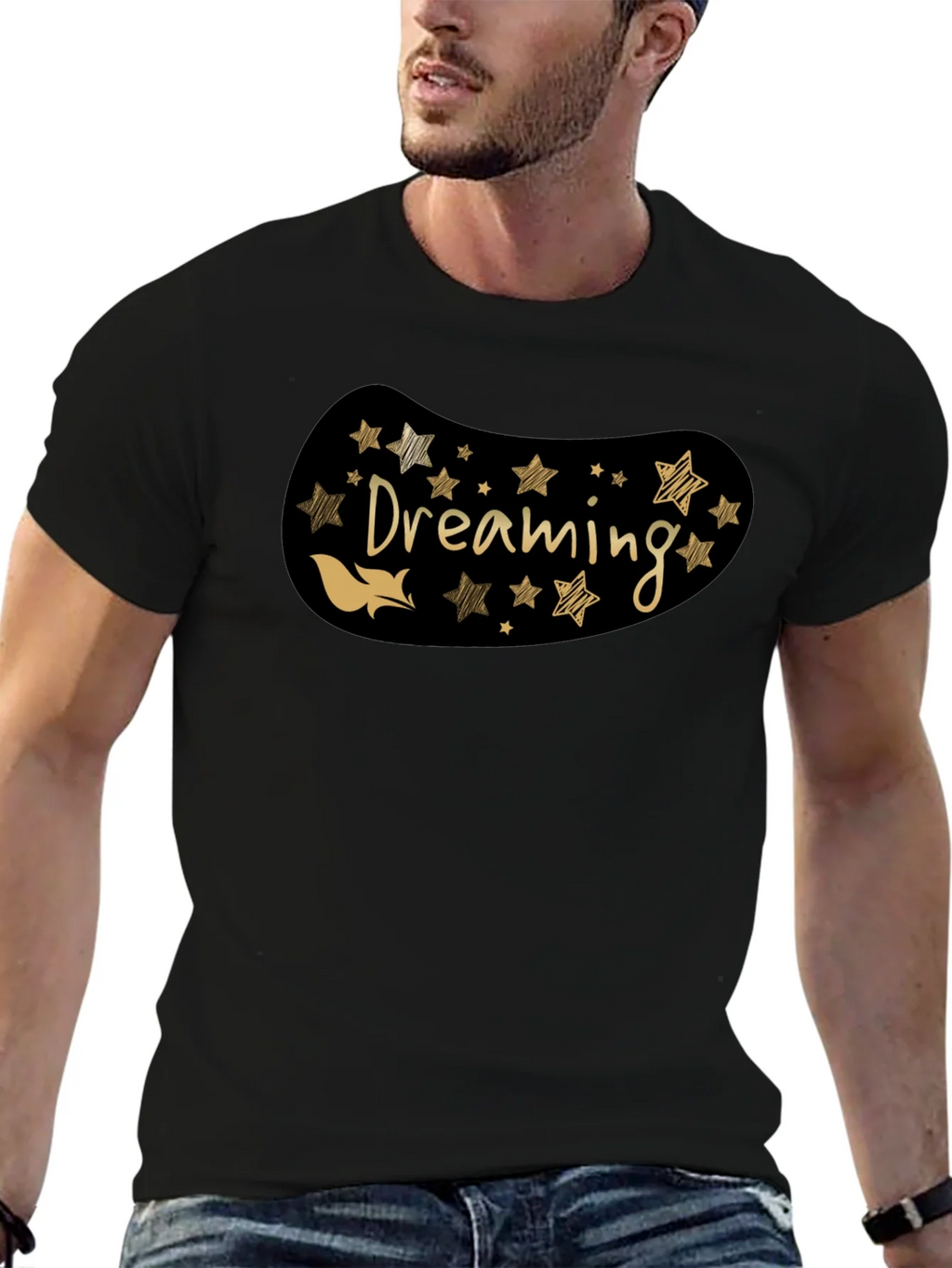 Dreaming Graphic Tee - Stylish Black T-Shirt