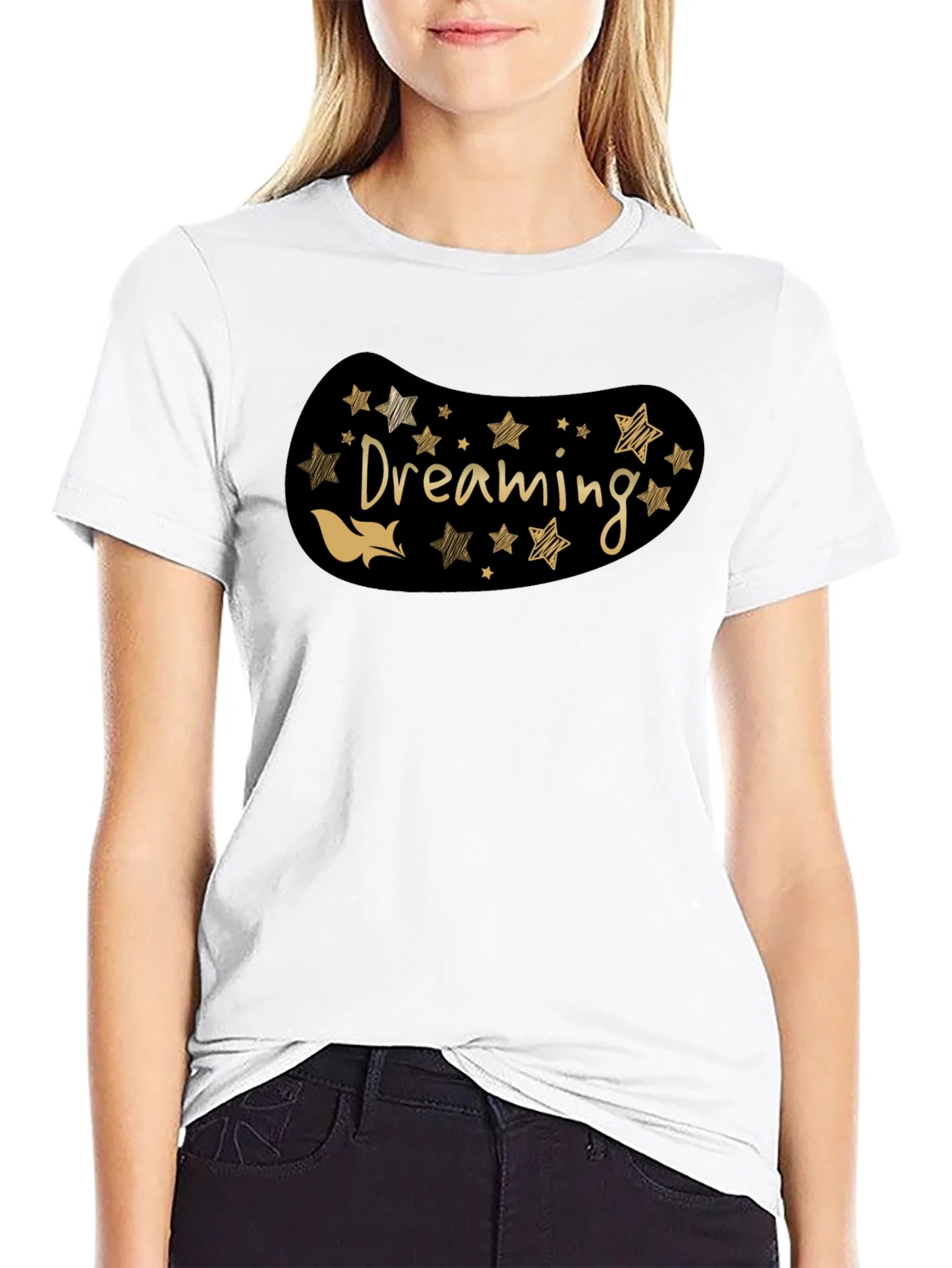 Dreaming Graphic Tee - Stylish Black T-Shirt