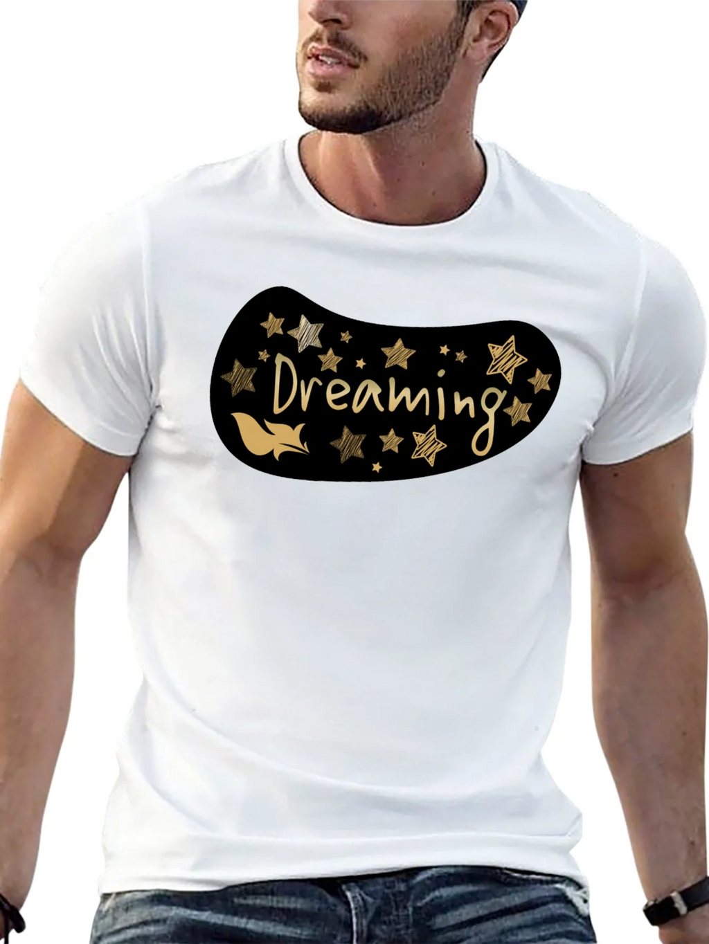 Dreaming Graphic Tee - Stylish Black T-Shirt