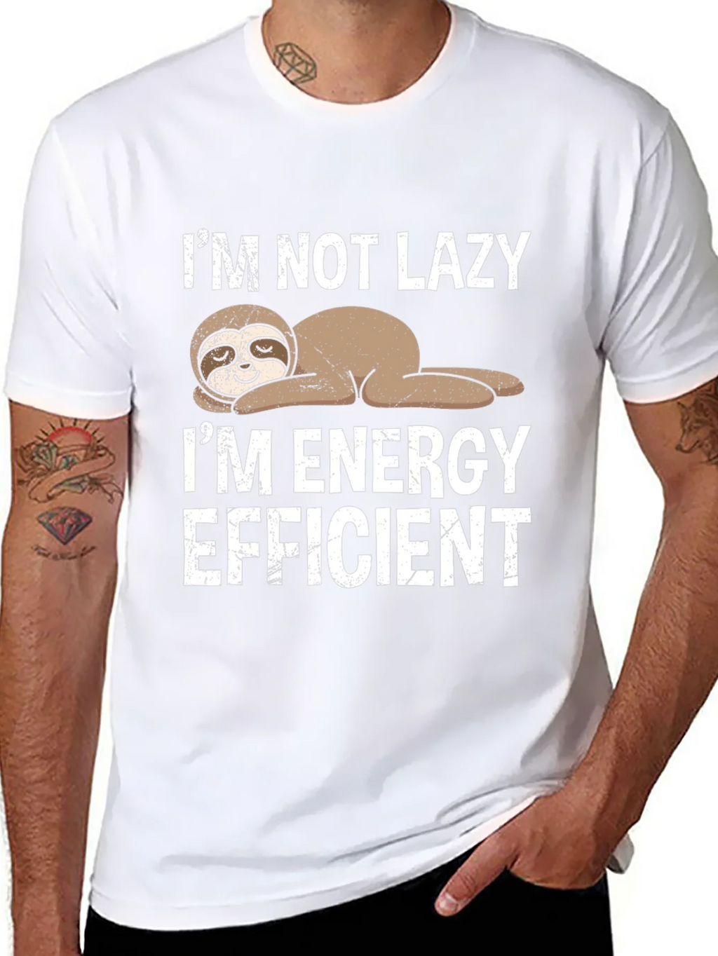 Funny Sloth Energy Efficient Graphic Tee