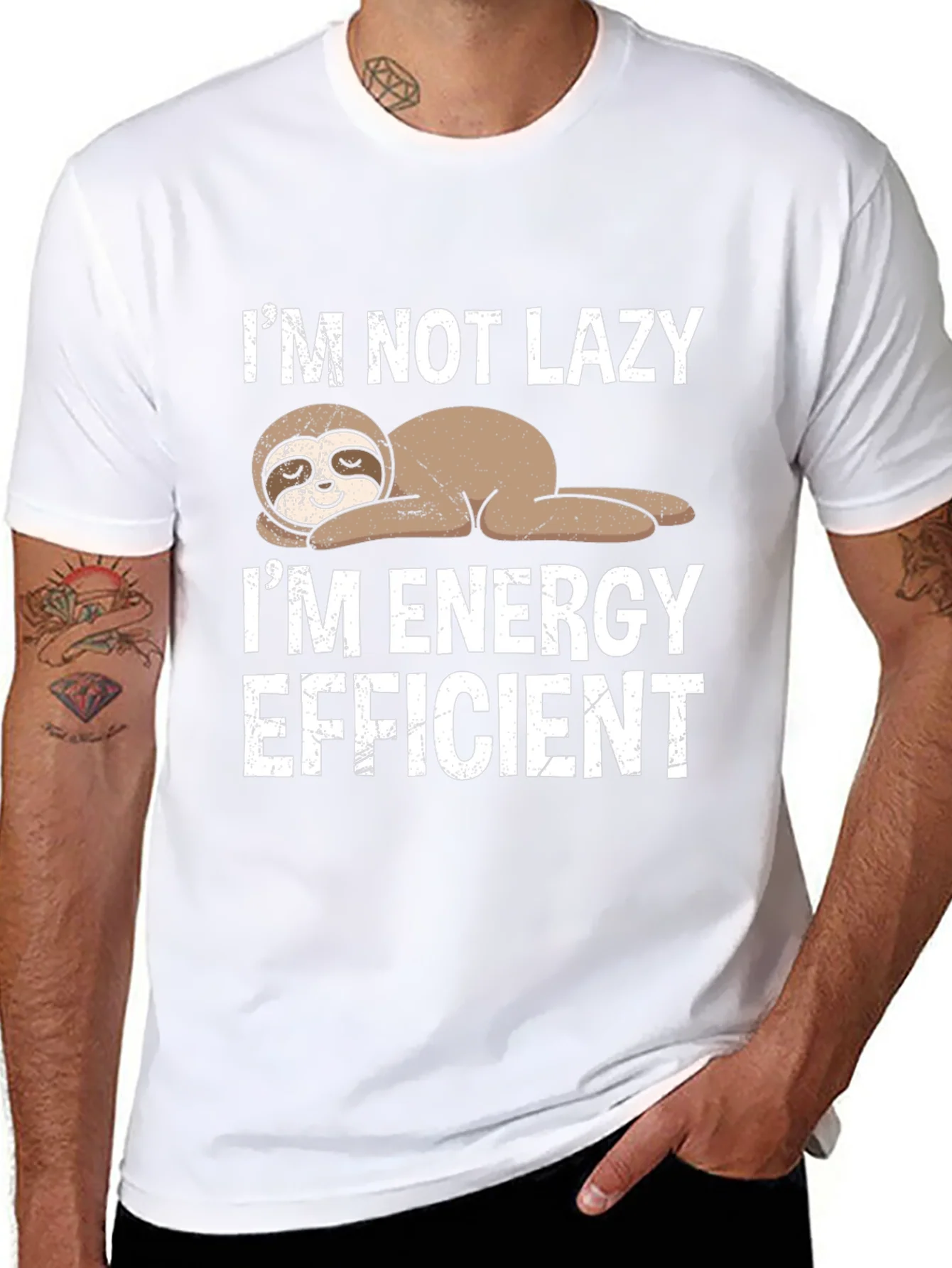 Funny Sloth Energy Efficient Graphic Tee