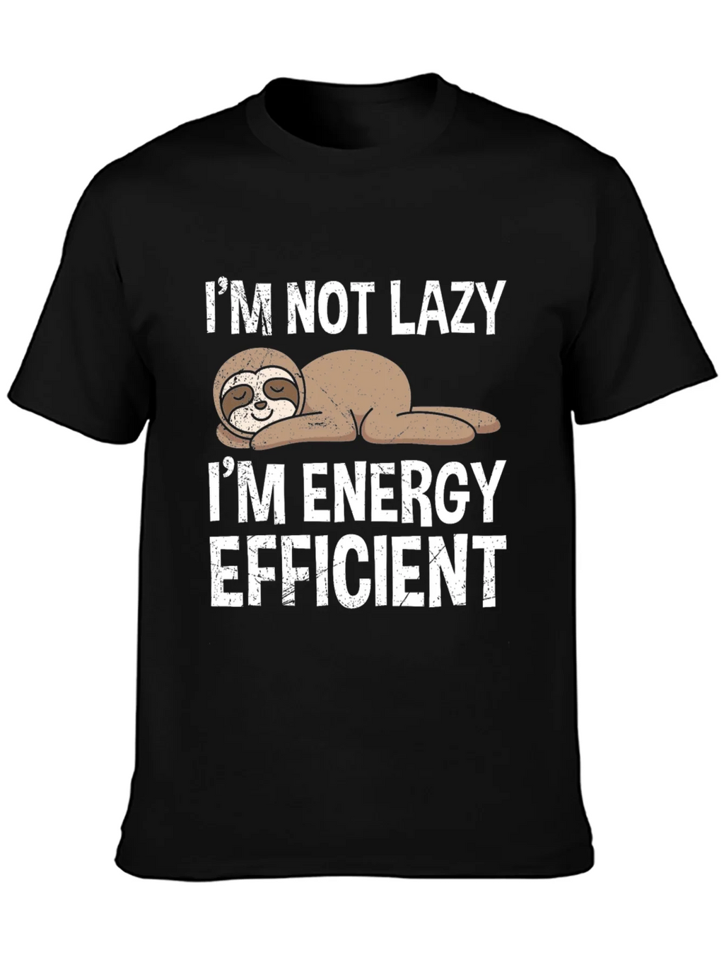 Funny Sloth Energy Efficient Graphic Tee