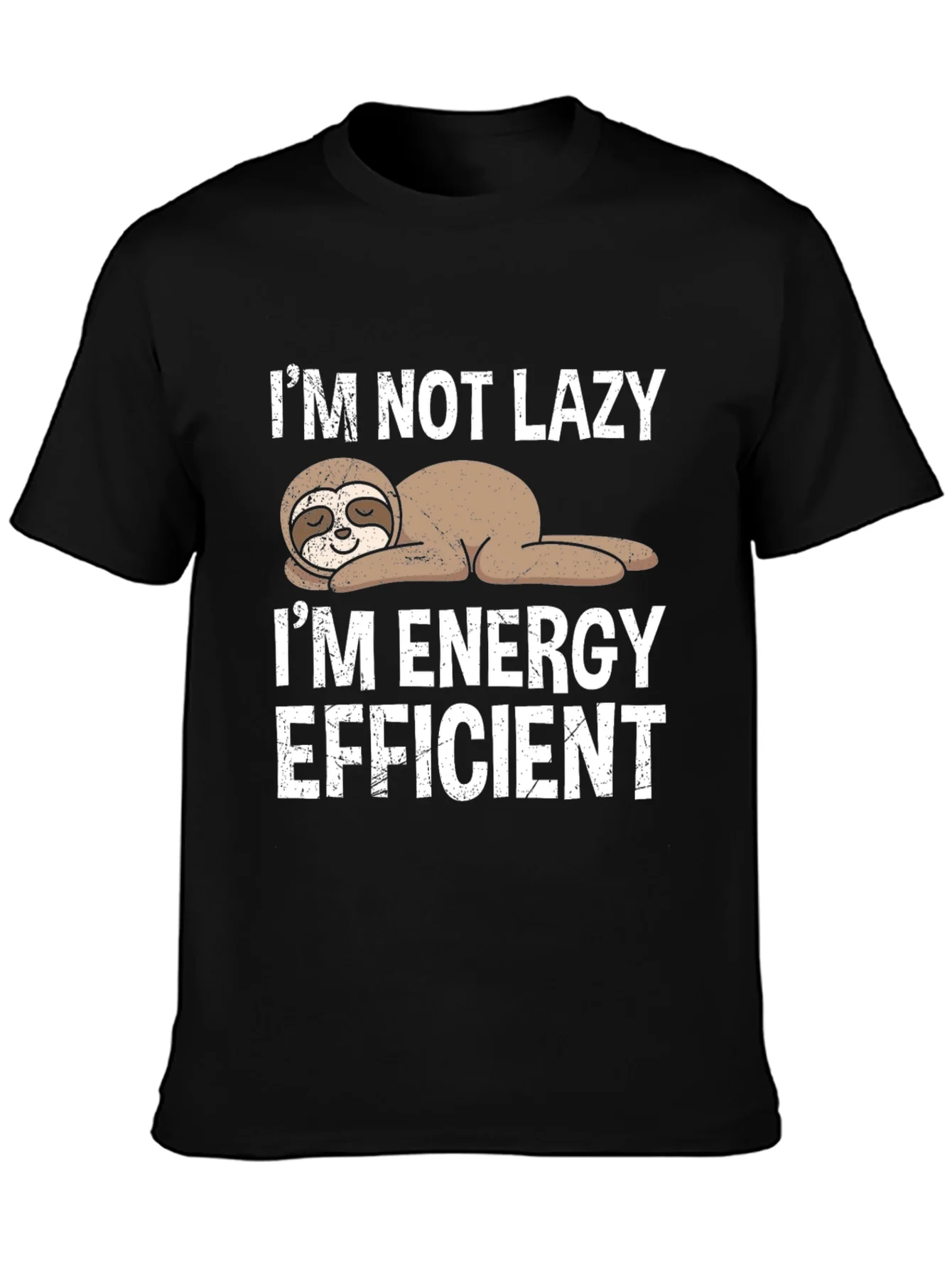 Funny Sloth Energy Efficient Graphic Tee