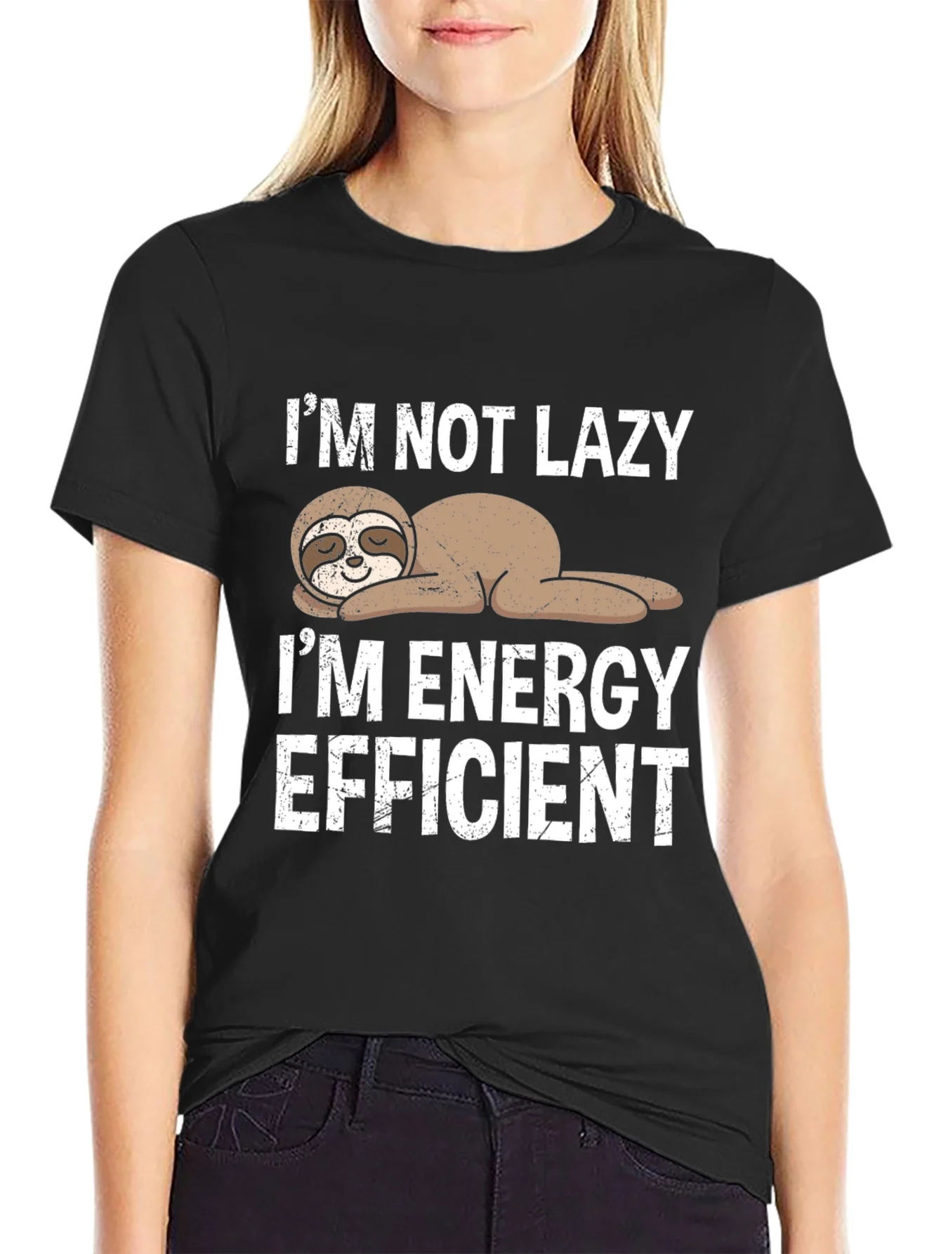 Funny Sloth Energy Efficient Graphic Tee