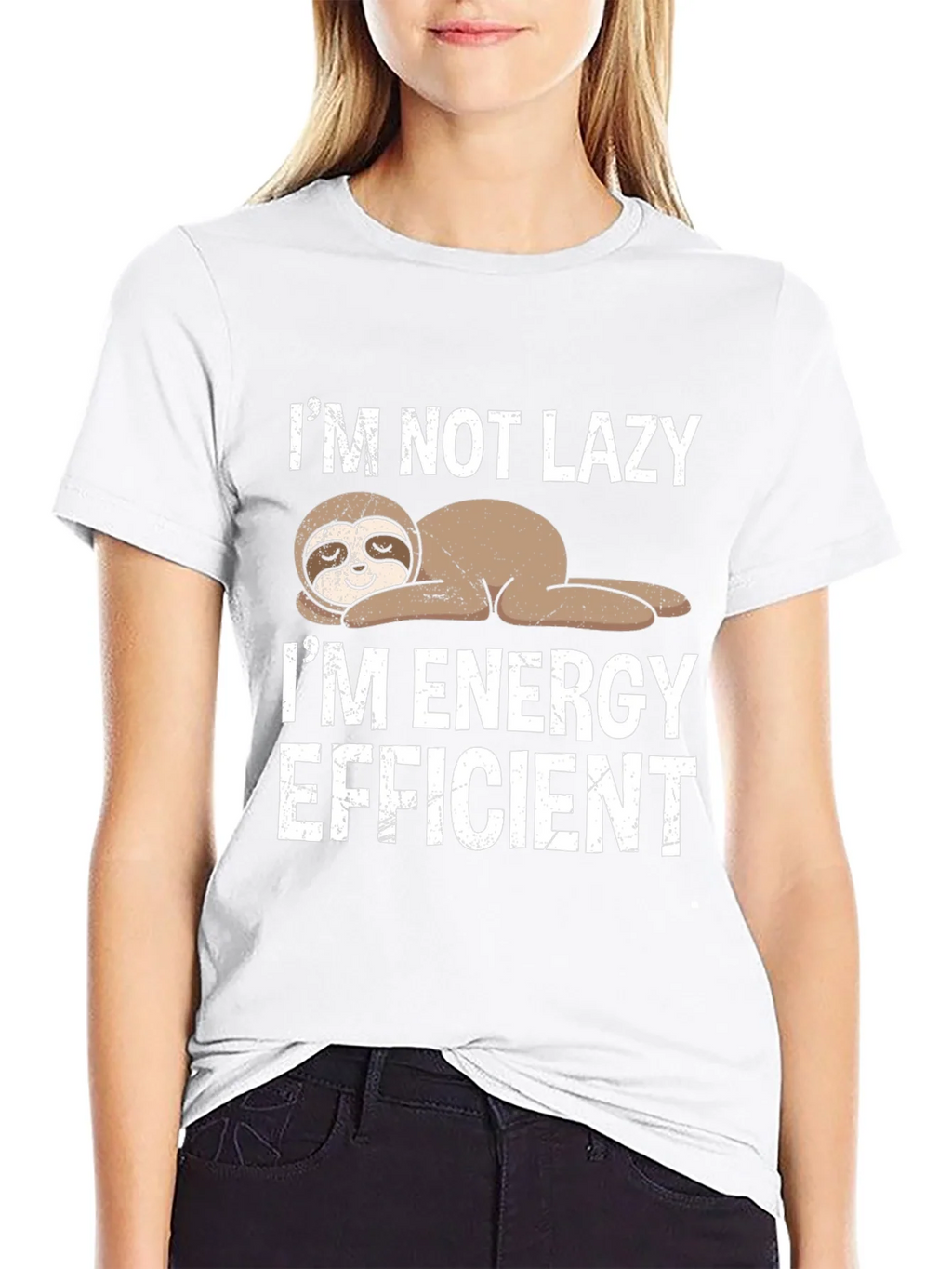 Funny Sloth Energy Efficient Graphic Tee