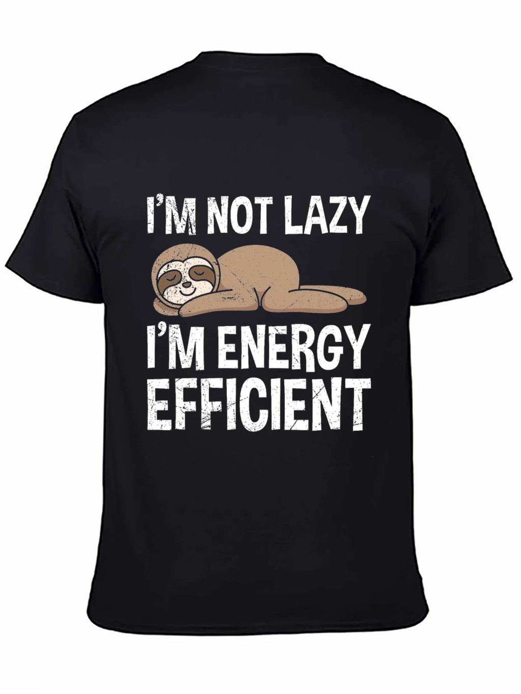 Funny Sloth Energy Efficient Graphic Tee