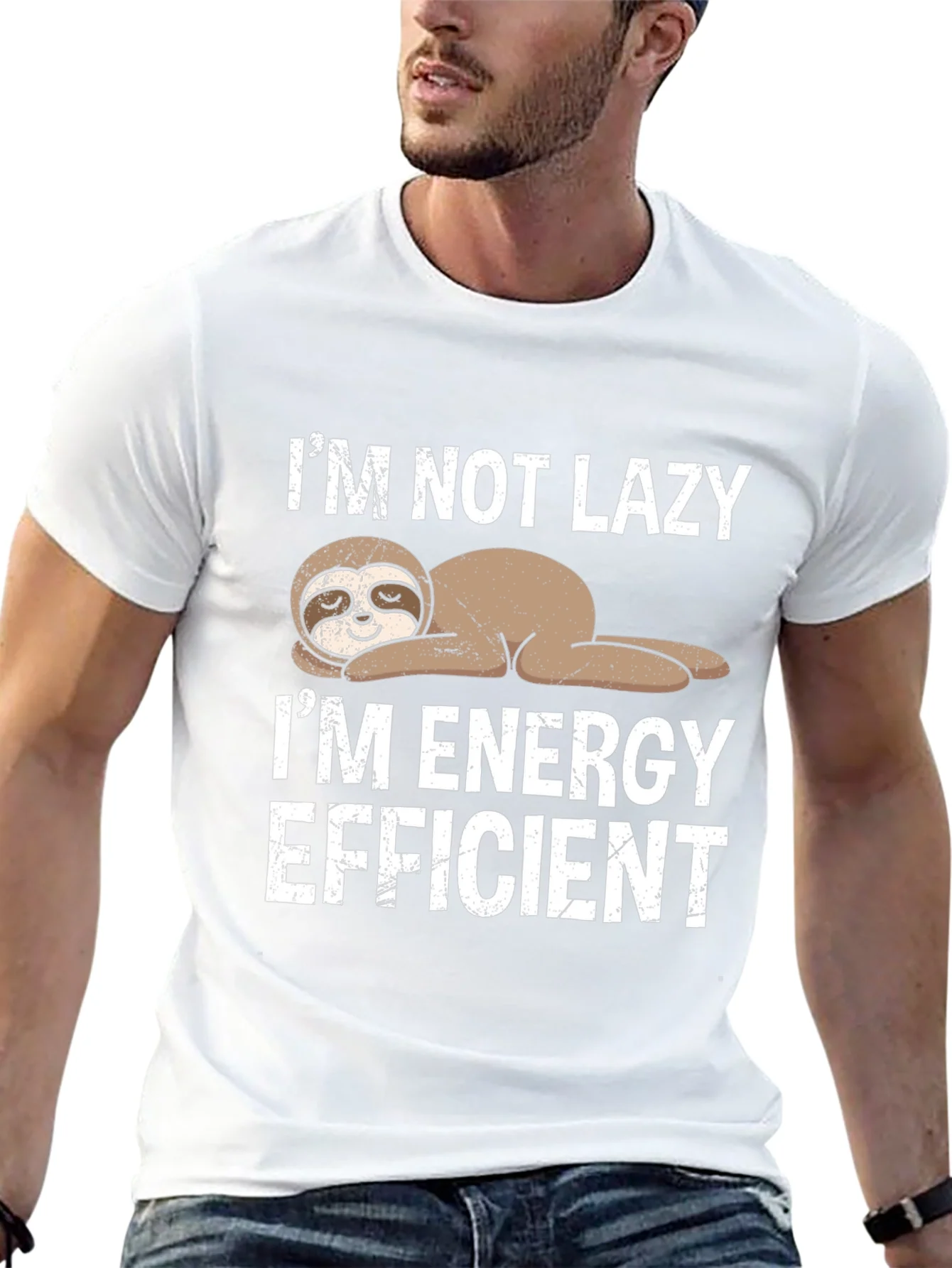 Funny Sloth Energy Efficient Graphic Tee
