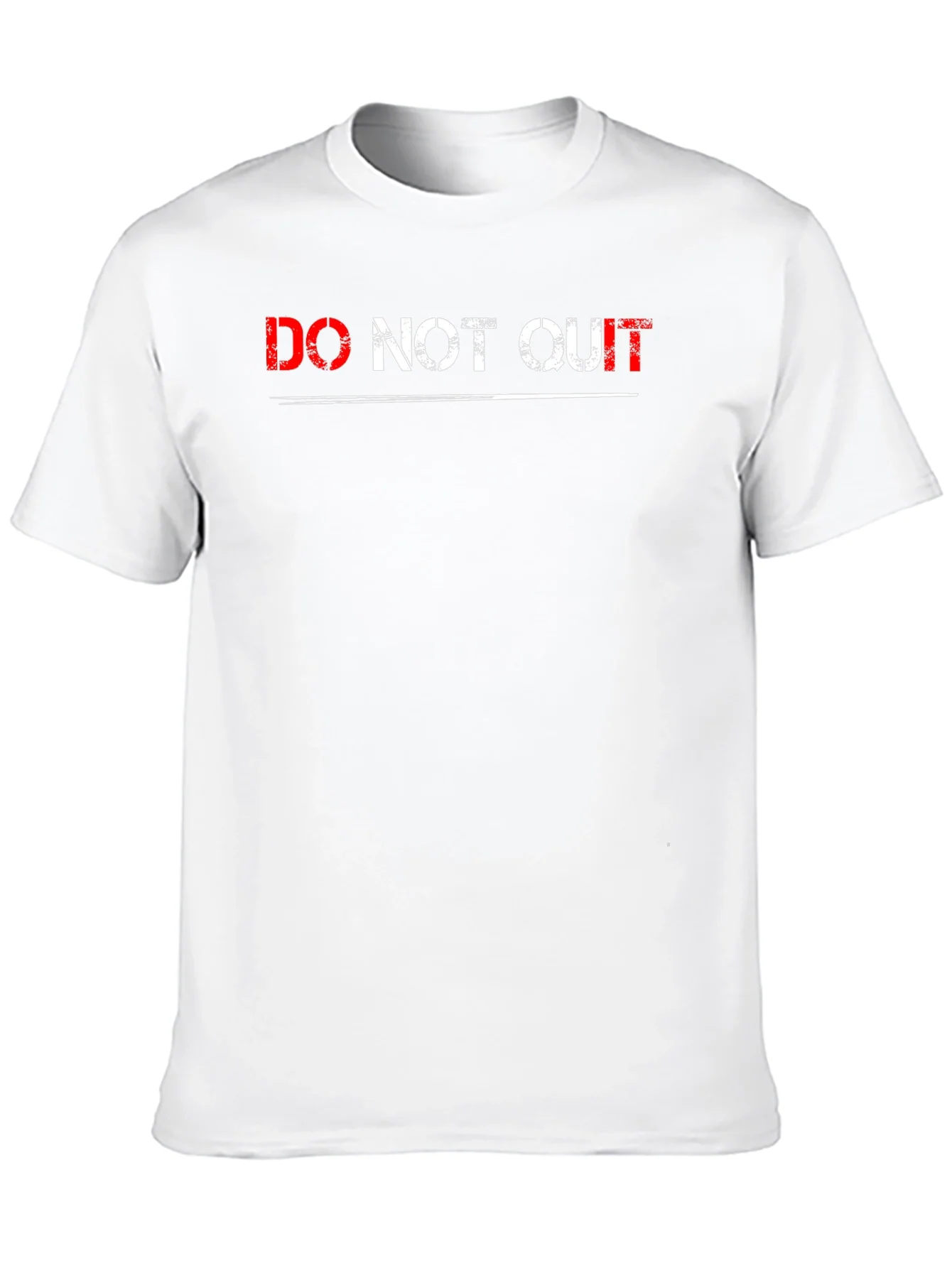 Do Not Quit Graphic Print Black T-Shirt