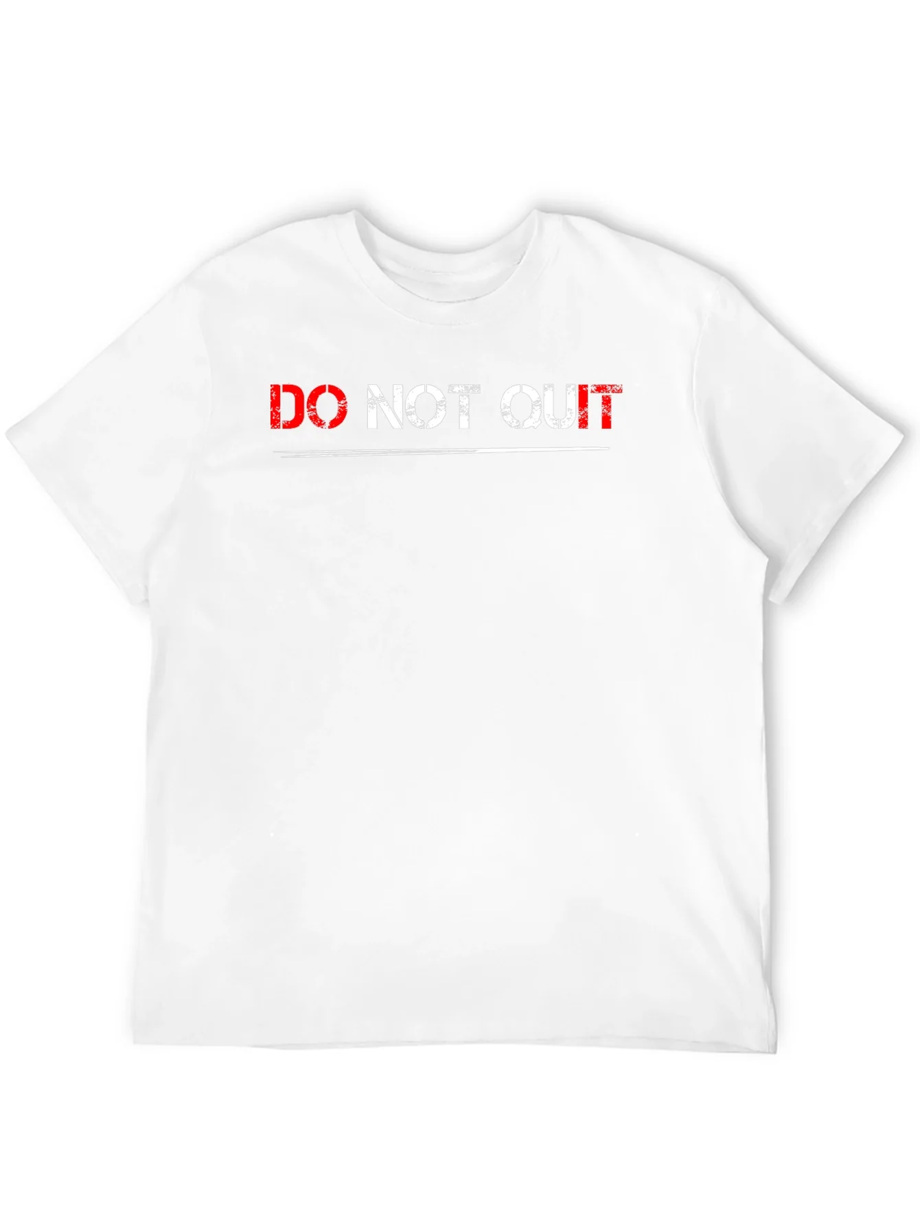 Do Not Quit Graphic Print Black T-Shirt
