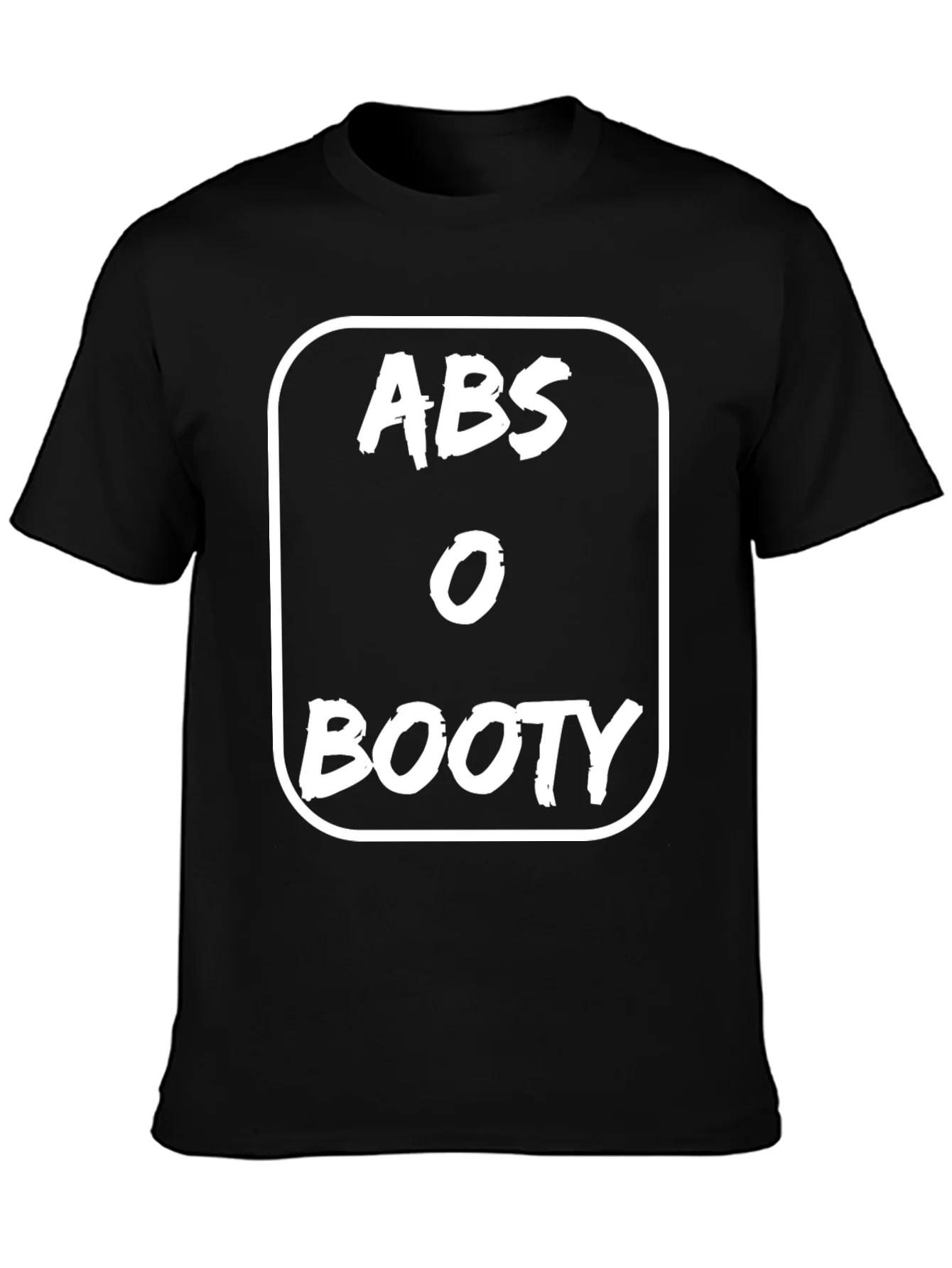 Abs or Booty Graphic Tee - Black Cotton T-Shirt